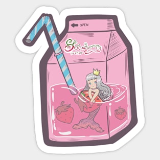 Cute Strawberry milk Sticker